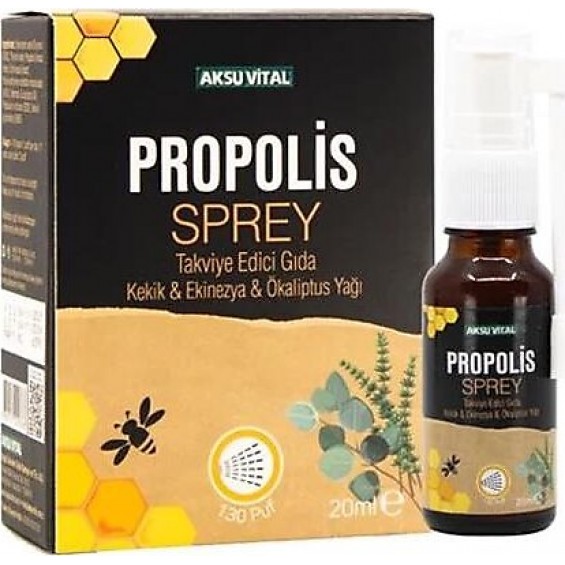 PROPOLİS Boğaz Spreyi 20ml Kekik Ekinezya Okaliptus ilaveli