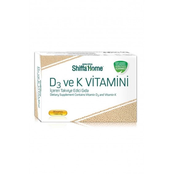 Shiffa Home D3 ve K2 Vitamini 1300 mg Softjel