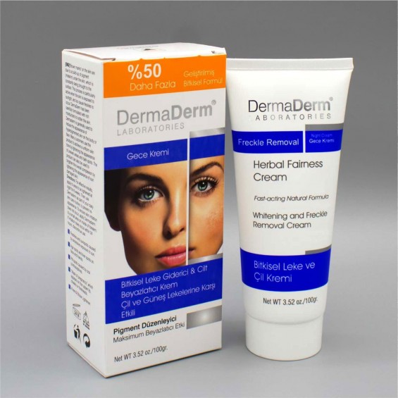 Dermaderm Gece Kremi Bitkisel Leke Giderici Ve Cilt Beyazlatıcı Krem 100gr