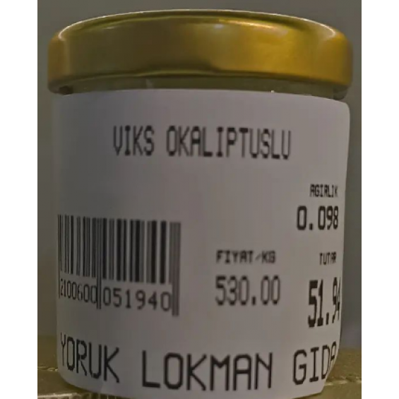 Yörük Lokman Saf Okaliptüs Yağlı Viks 100 gr