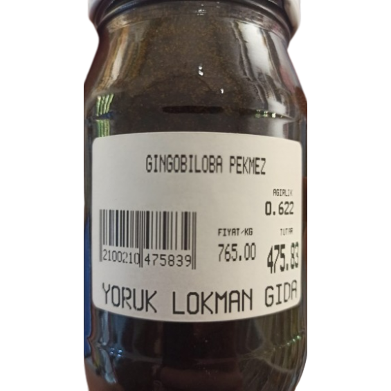 Yörük Lokman Gİngobiloba Pekmezi 620 gr